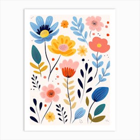 Flowers 4, Matisse style Art Print