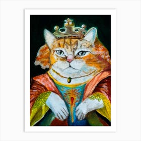 King Cat Art Print