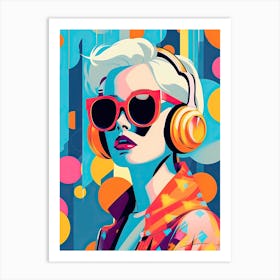 Electronic musik art Art Print