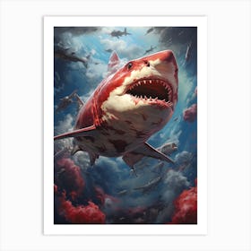 Sharks Art Print