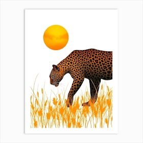 Leopard In The Grass Art Print