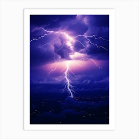 Lightning In The Sky Art Print