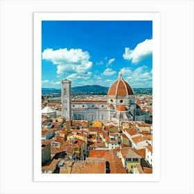 Florence Cityscape And Cattedrale Di Santa Maria Del Fiore Art Print