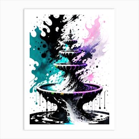 Fountain Of Colors Art Print