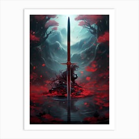 Sword In The Water 2 Art Print