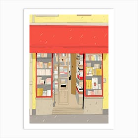 Cannes The Book Nook Pastel Colours 3 Art Print