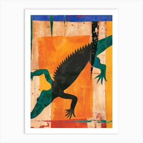 Crocodile 2 Cut Out Collage Art Print