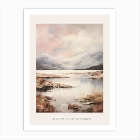 Dreamy Winter Painting Poster Lake District United Kingdom 2 Art Print