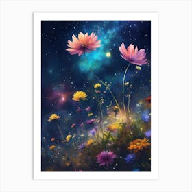 Flower art 4 Art Print