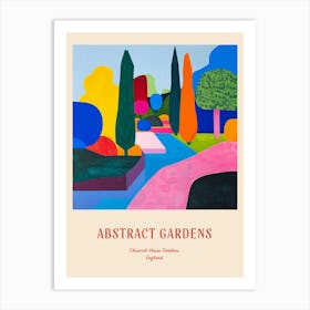 Colourful Gardens Chiswick House Gardens United Kingdom 4 Red Poster Art Print