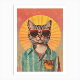 Vintage Retro Poster Cool Cat 15 Art Print