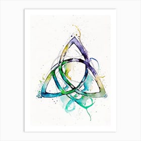 Triquetra Symbol 1 Minimal Watercolour Art Print