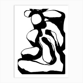 Abstract Black And White Drawing Art Print