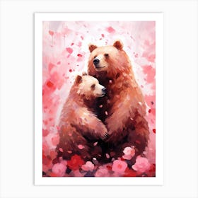 Valentine Bears Art Print