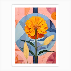 Marigold 5 Hilma Af Klint Inspired Pastel Flower Painting Art Print