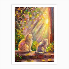 Two Cats In The Sun Poster