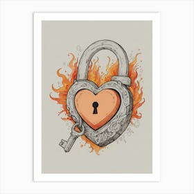 Heart Lock 3 Art Print