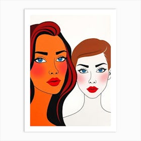 Two Women Art Print