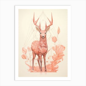 Geometric Abstract Animal Illustration 8 Art Print