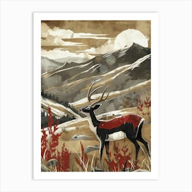 Deer Ii Canvas Print Art Print