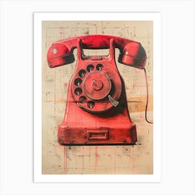 Red Telephone 2 Art Print