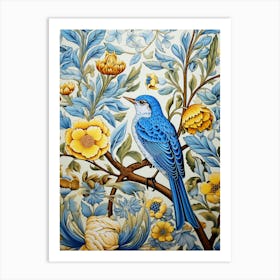 Blue Bird On A Branch 3 Art Print