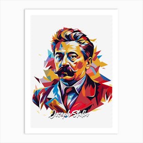 Joseph Stalin 03 Portrait WPAP Pop Art Art Print