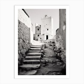 Polignano A Mare, Italy, Black And White Photography 4 Art Print