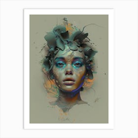 Portrait of a woman, beautiful, "Elegant Dreams" Art Print