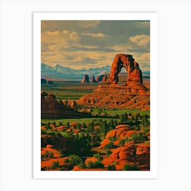 Arches National Park 2 United States Of America Vintage Poster Art Print