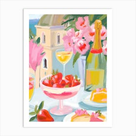 champage picnic Art Print