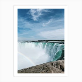 Rainbow Over Niagara Falls Art Print