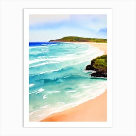 Fingal Head Beach 2, Australia Watercolour Art Print