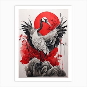 Crane Painting 2 Art Print