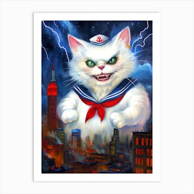 Ghostbuster Cat Art Print