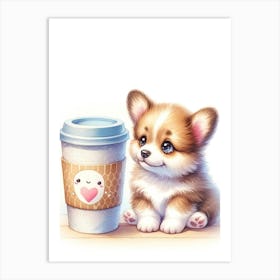 Corgi Puppy Art Print