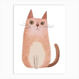 Chausie Cat Clipart Illustration 4 Art Print