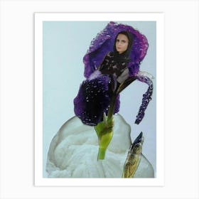 Flower-Woman 1 - Iris Art Print