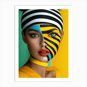 Geometric Portrait 0005 Geometric Portrait 0007 Geo Face 1 1 Art Print