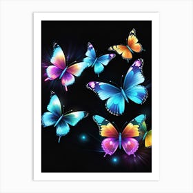 Colorful Butterflies 175 Art Print