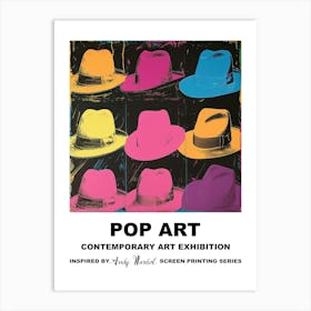 Poster Hats Pop Art 1 Art Print