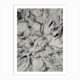 Abstract Black And White Painting Art Print