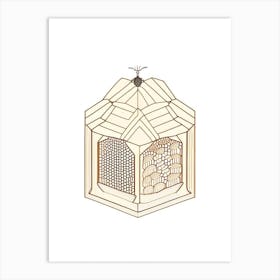 Apiary Beehive William Morris Style Art Print