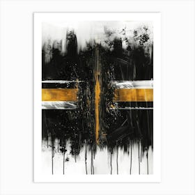 Black And Gold Abstract Painting 47 Art Print