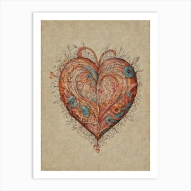 Heart Of Roses Art Print