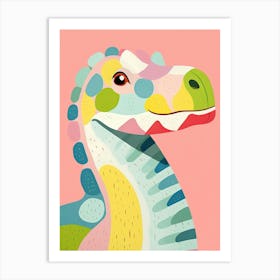 Colourful Dinosaur Iguanodon 3 Art Print