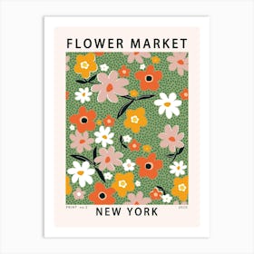 New York Flower Market Art Print Art Print