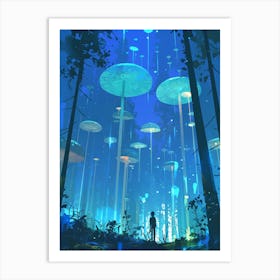 Mushroom Forest Art Print