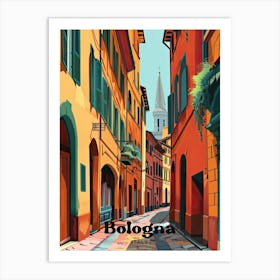 Bologna Italy Streetview Travel Illustration Art Print