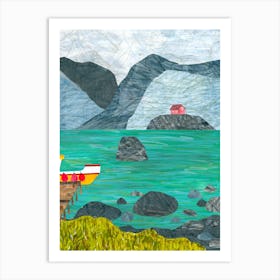 Boat In The Harbour Art Print